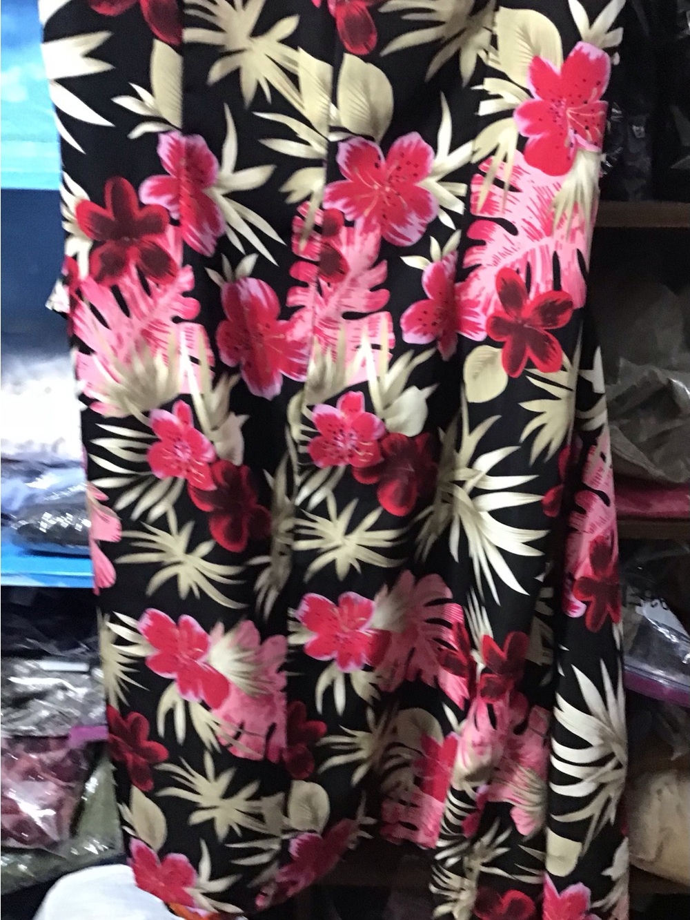 Floral Black and Pink A-Line Women's Skirt